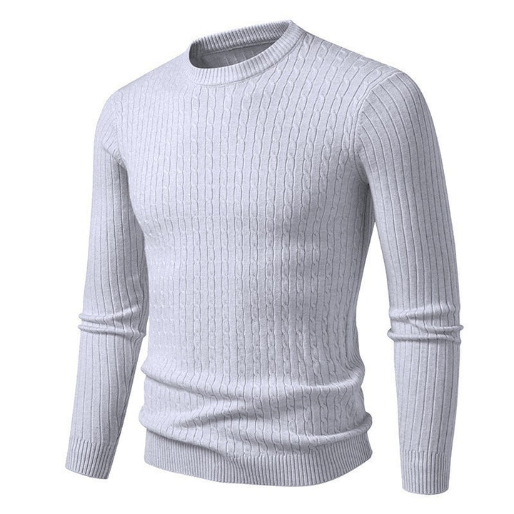 Herren modischer Strickpullover mit strukturiertem Zopfdesign Drune