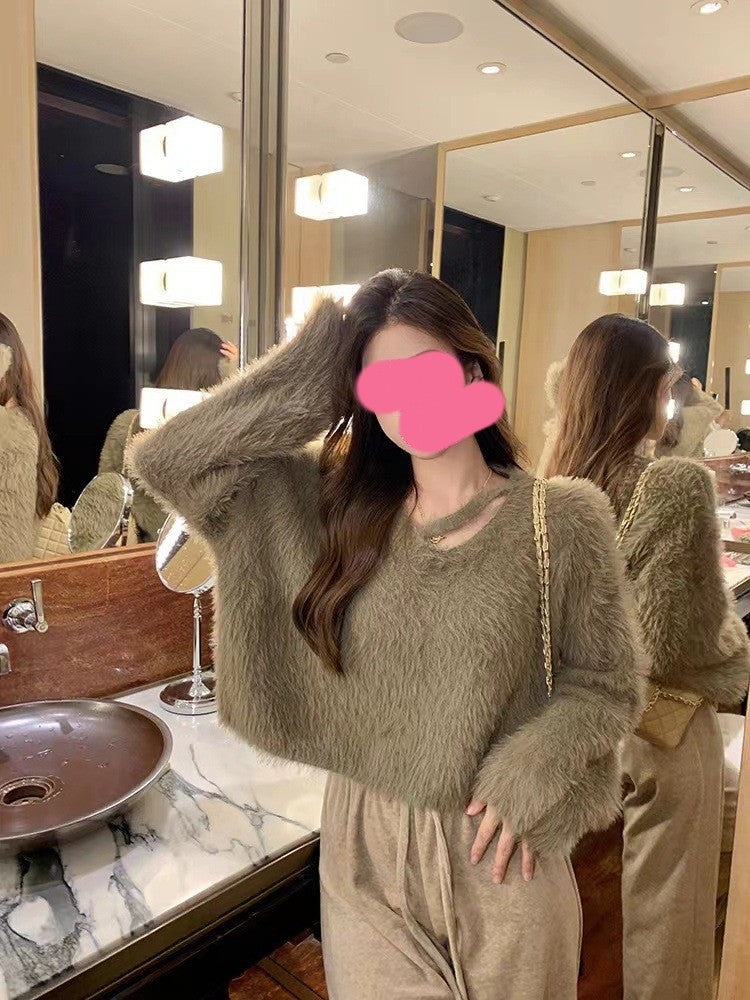Damen kuscheliger Pullover mit weichem Material und lässigem Schnitt Drune