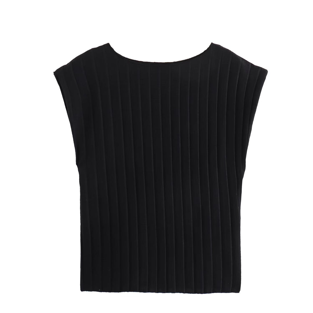 Damen Plissierte Hochwasserhose Drune