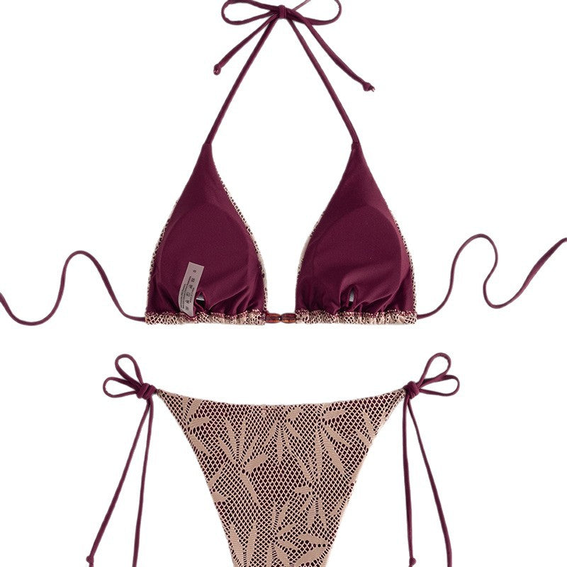 Damen Triangel-Bikini mit stilvollem Häkel-Design Drune