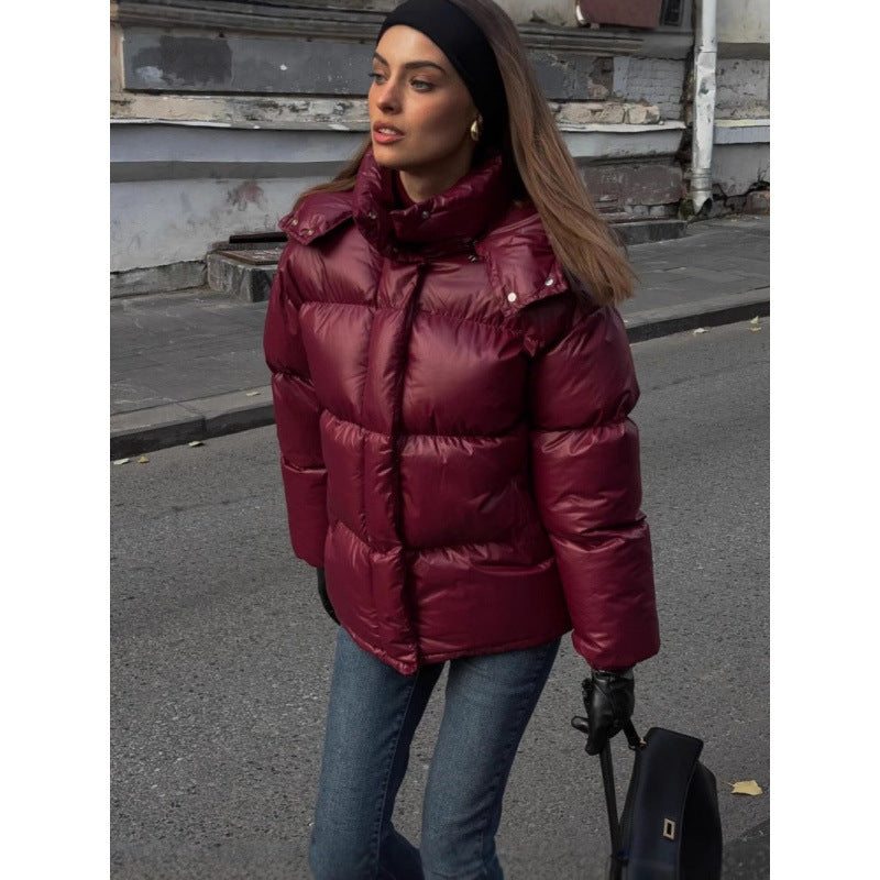 Damen Steppjacke mit glänzender Oberflächenstruktur Drune