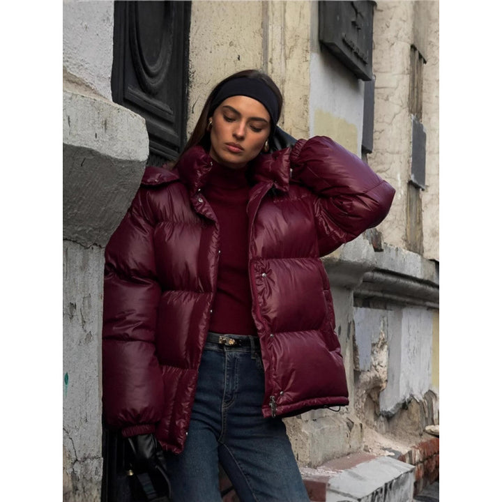 Damen Steppjacke mit glänzender Oberflächenstruktur Drune