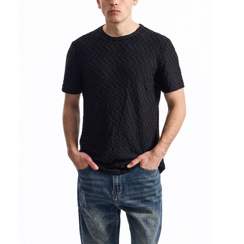 Herren modernes T-Shirt mit strukturiertem Design Drune