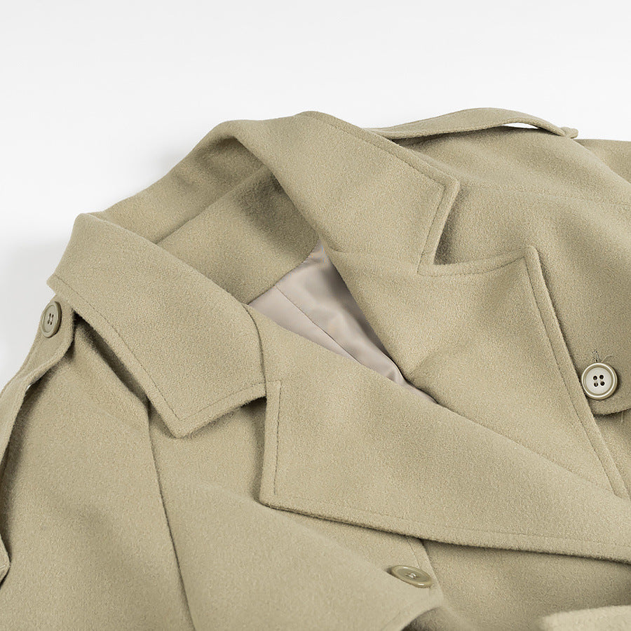 Damen Trenchcoat mit doppelter Knopfleiste und praktischem Gürtel Drune