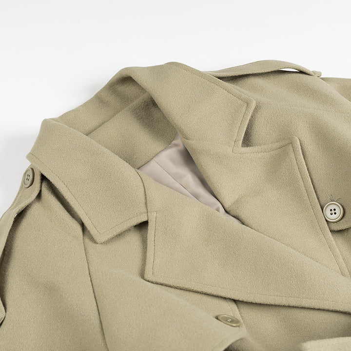 Damen Trenchcoat mit doppelter Knopfleiste und praktischem Gürtel Drune