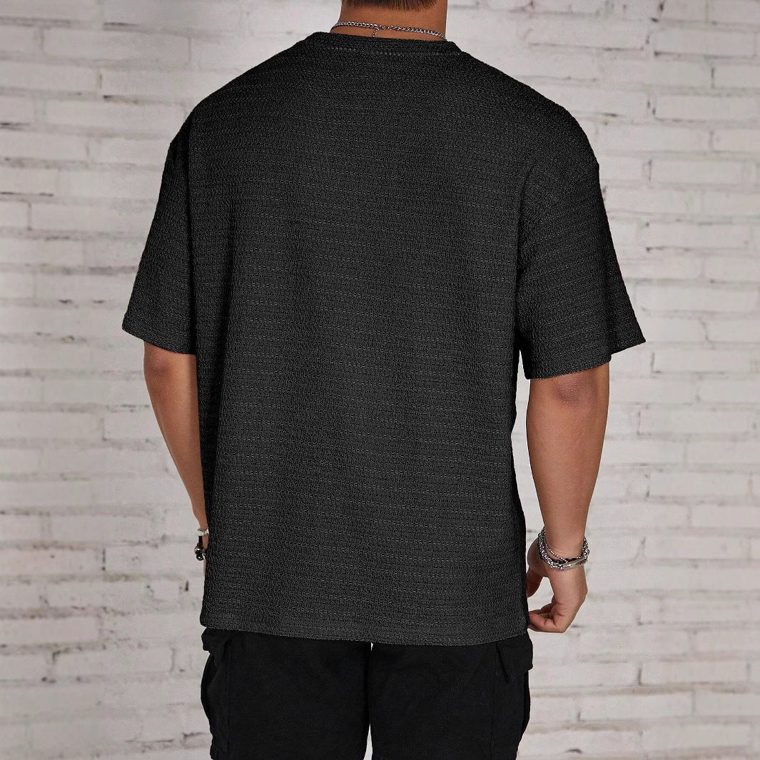 Herren lässiges Struktur-T-Shirt Drune