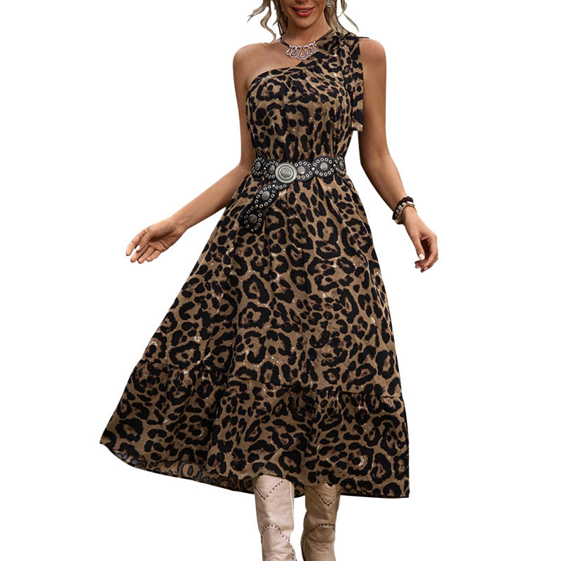 Damen Maxikleid mit asymmetrischem Träger und eleganter Raffung Drune