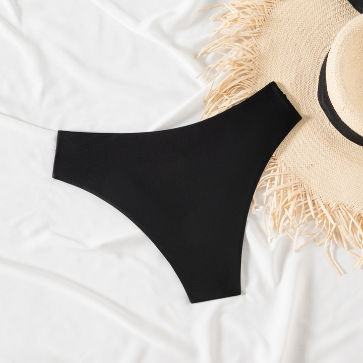 Damen Hochtaillierte Bikinihose mit eleganten Raffungselementen Drune