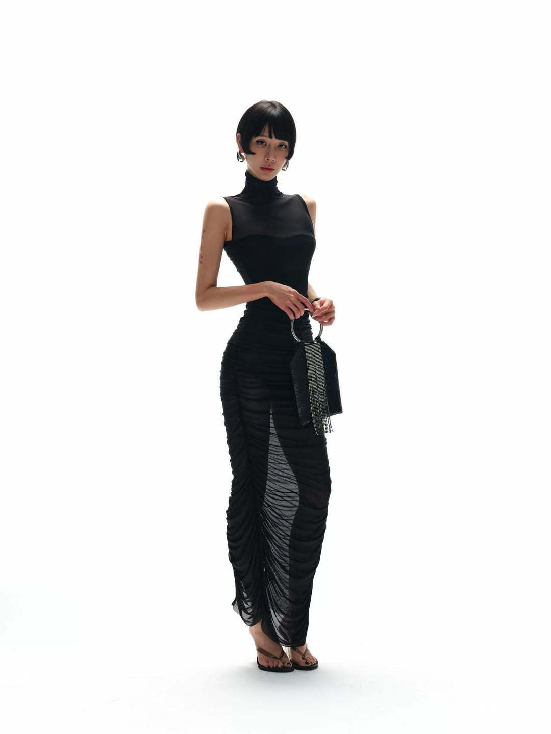 Damen Elegantes Abendkleid mit raffinierten Drapierungsdetails Drune