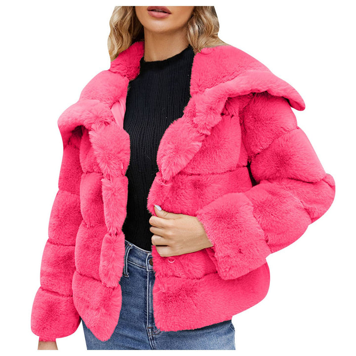 Damen Trendige Puffjacke mit weich gefüttertem Kunstfell Drune
