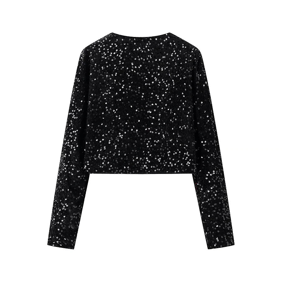 Damen modische Kurzjacke mit eleganten Bindebändern Drune