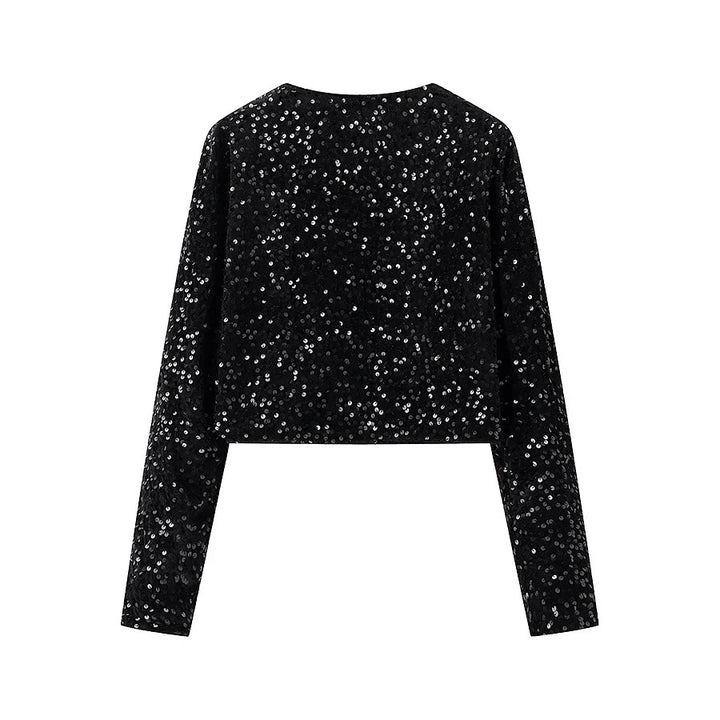 Damen modische Kurzjacke mit eleganten Bindebändern Drune