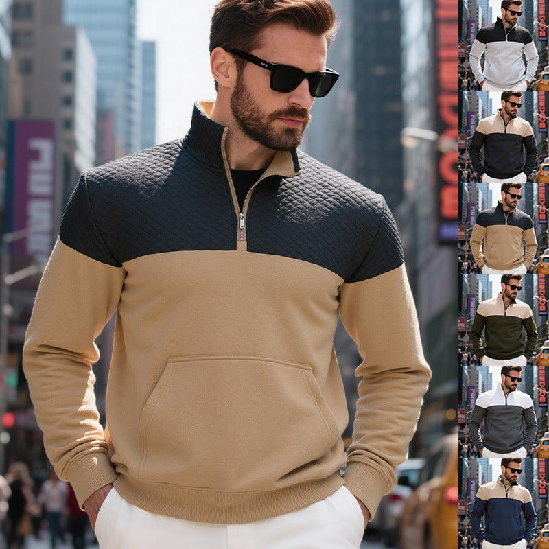 Herren Sportlicher Pullover mit Stehkragen Drune
