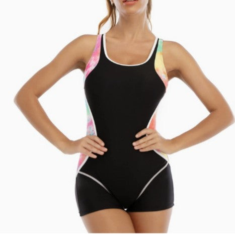 Damen Sportlicher Schwimmanzug mit Shorty-Schnitt Drune