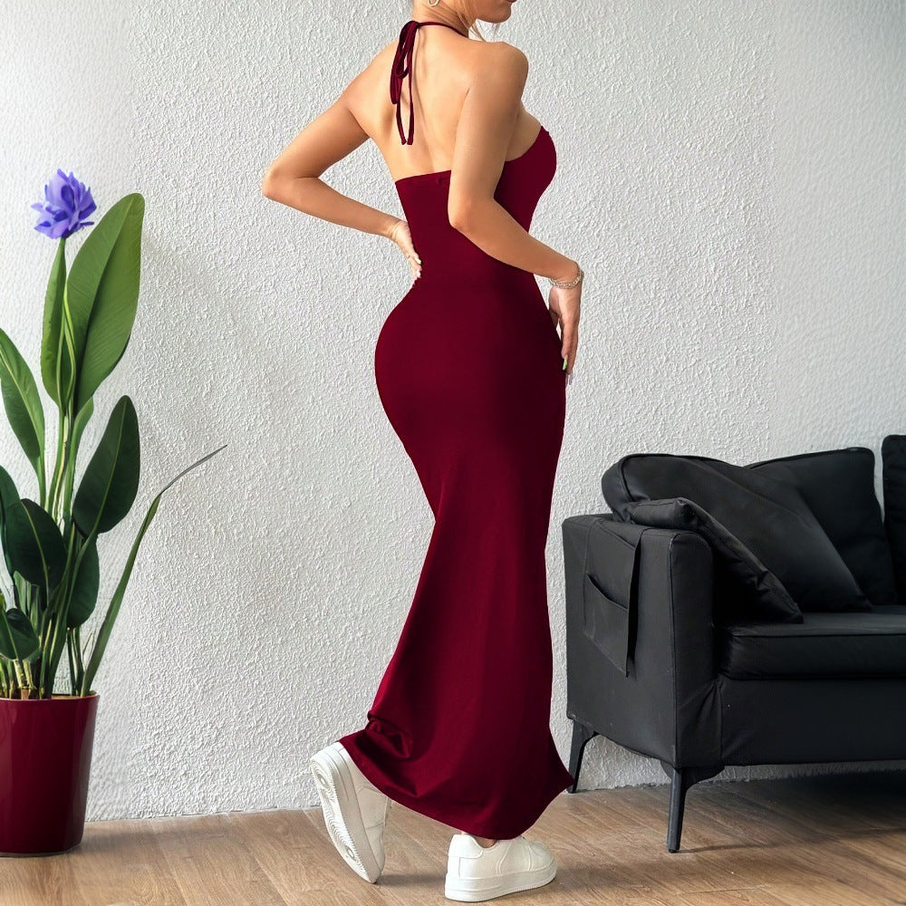 Damen Maxikleid mit schickem Cut-Out und aufregendem Schlitz Drune