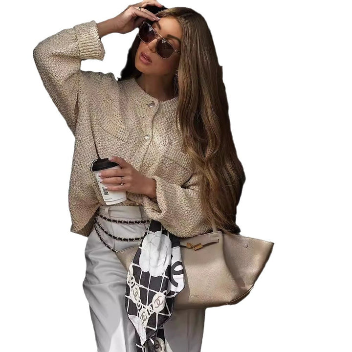 Damen Strickjacke mit strukturiertem Webmuster und aufgesetzten Taschen Drune