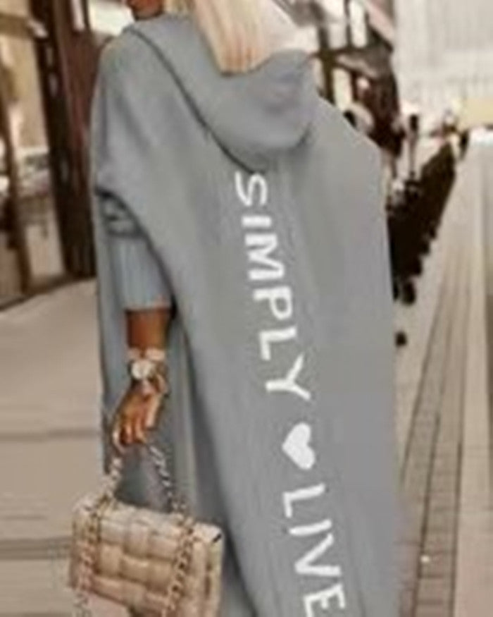 Damen Oversized Kapuzenmantel Drune
