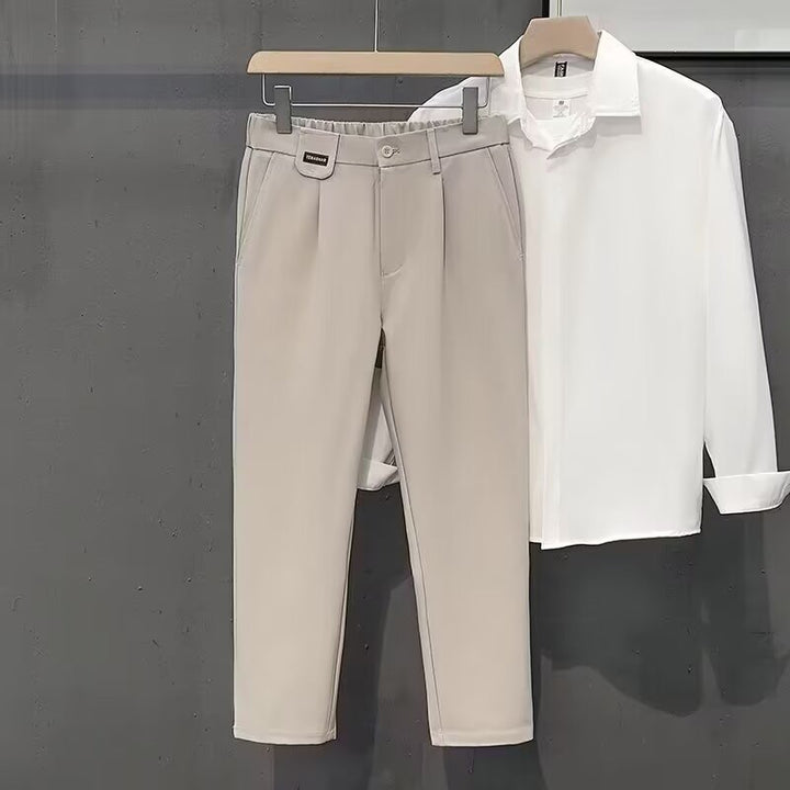 Herren schlanke Chino-Hose mit elegantem Schnitt und atmungsaktivem Material Drune
