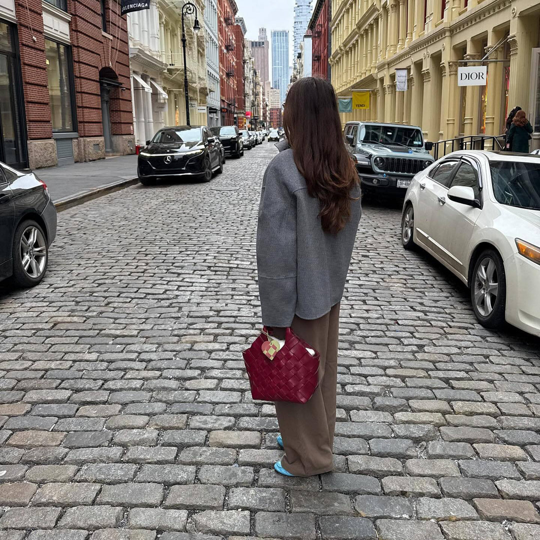 Damen Modische Oversized-Jacke aus hochwertigem Wollmix Drune