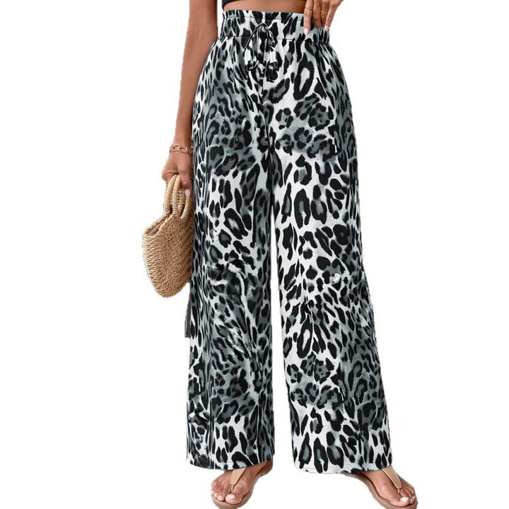 Damen weite Palazzohose im tierischen Druck Drune
