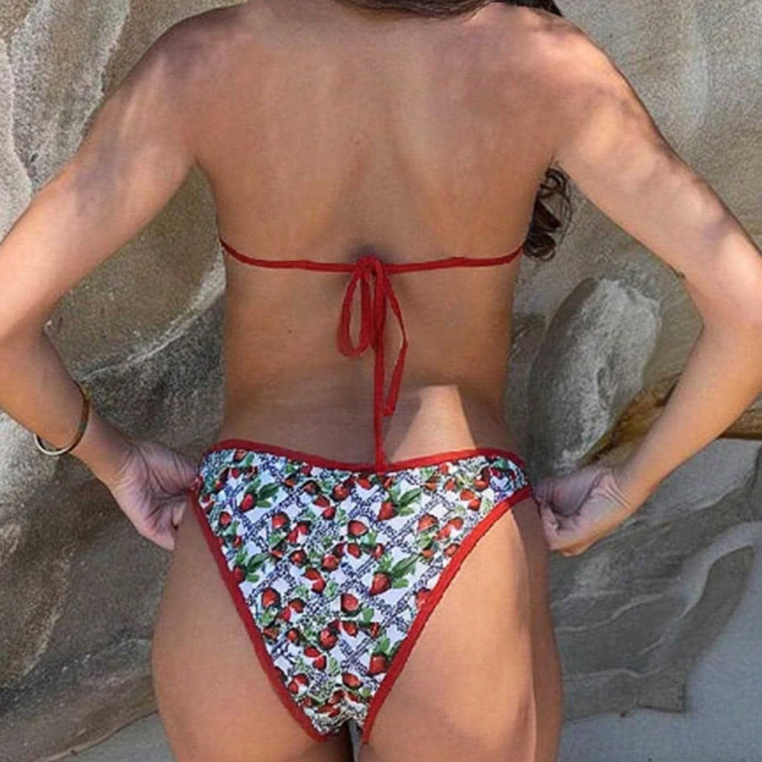 Damen Triangel-Bikini mit Rüschendetails Drune