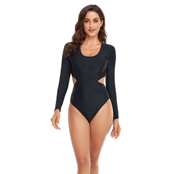Damen Stilvoller einteiliger Badeanzug mit modernem Cut-Out Drune