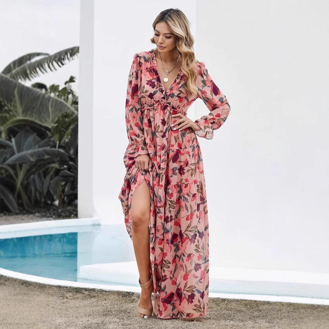 Damen Maxikleid Drune