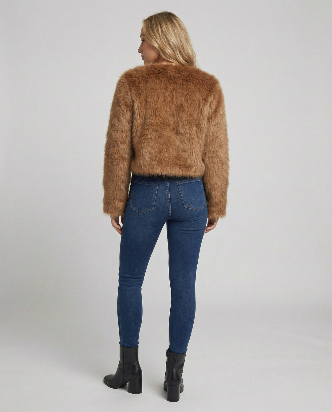 Damen Flauschige Kurzjacke Drune