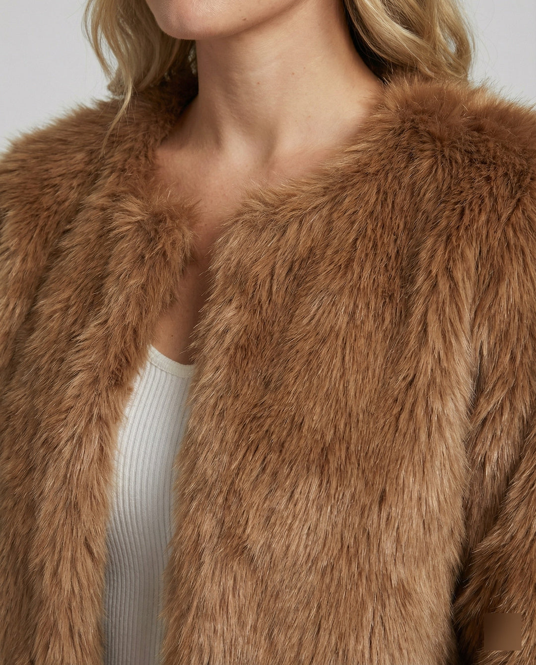 Damen Flauschige Kurzjacke Drune