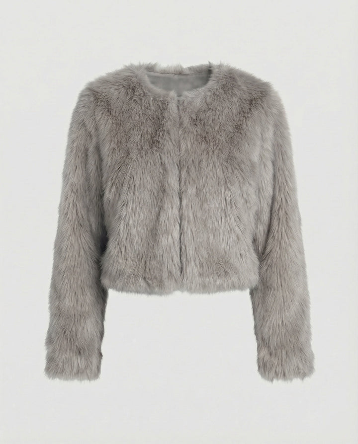 Damen Flauschige Kurzjacke Drune