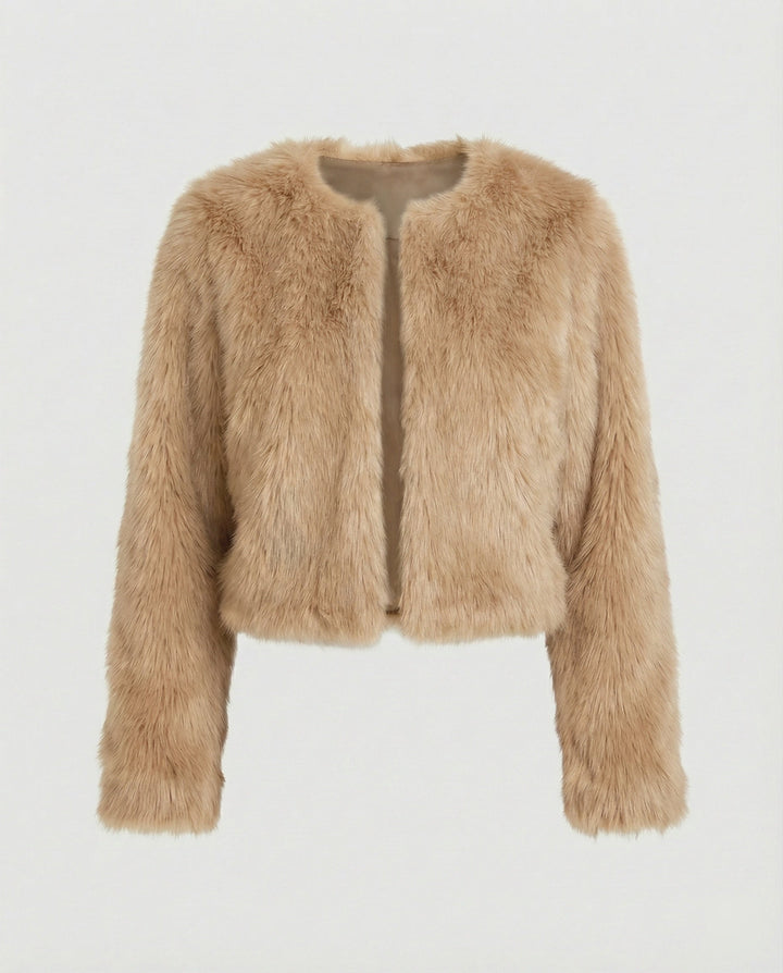 Damen Flauschige Kurzjacke Drune