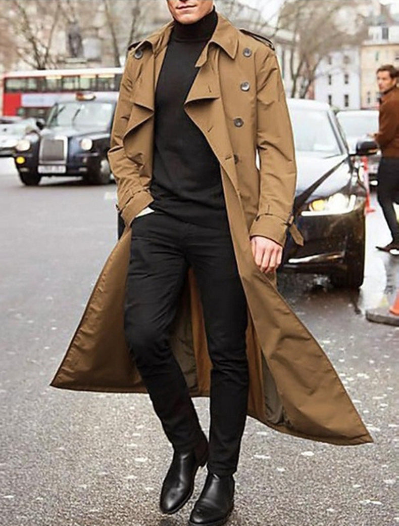 Drune | Trenchcoat Mit Gekerbtem Revers Und Taschen Für Herren