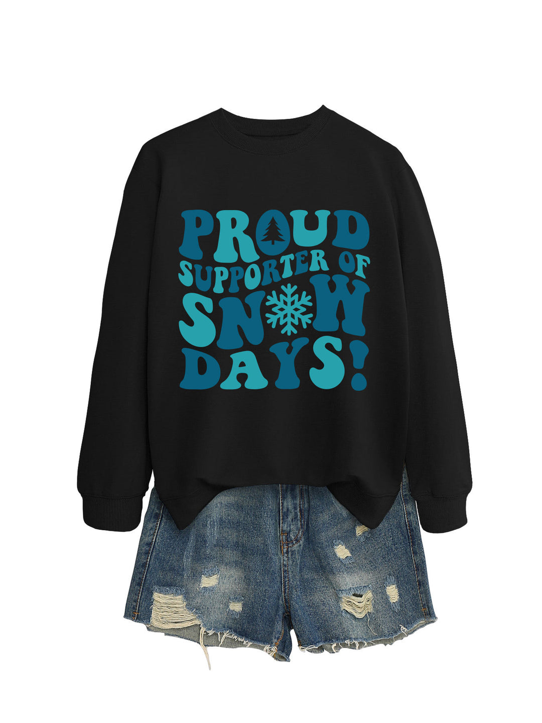Damen Sweatshirt mit kreativem Aufdruck und lässigem Schnitt Drune