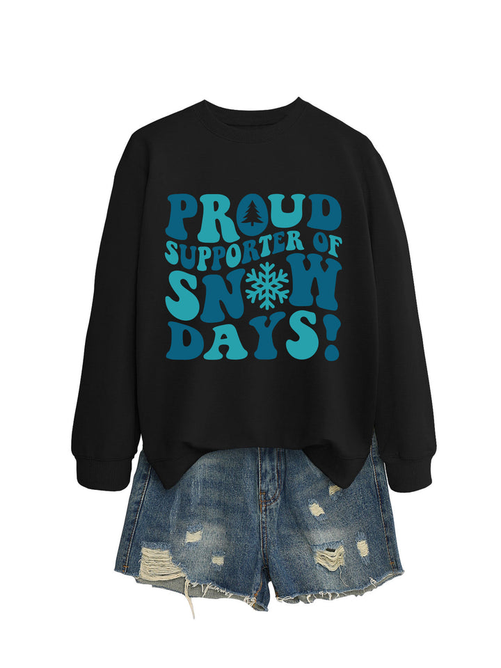 Damen Sweatshirt mit kreativem Aufdruck und lässigem Schnitt Drune