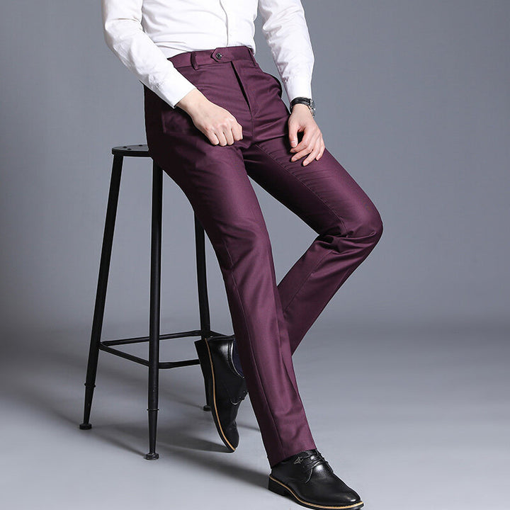 Herren elegante Slim-Fit Anzughose Drune