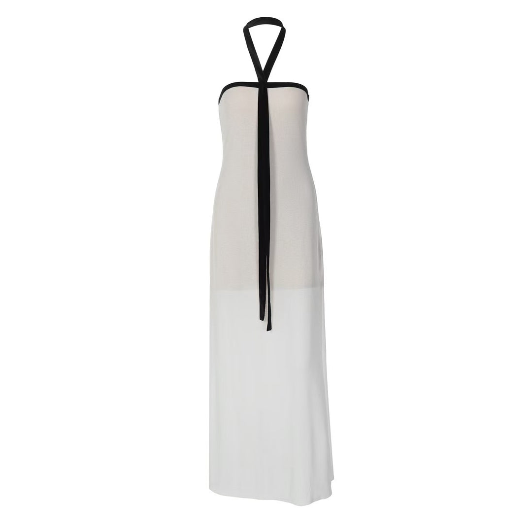 Damen Elegantes Maxikleid mit schulterfreiem Design und tailliertem Schnitt Drune