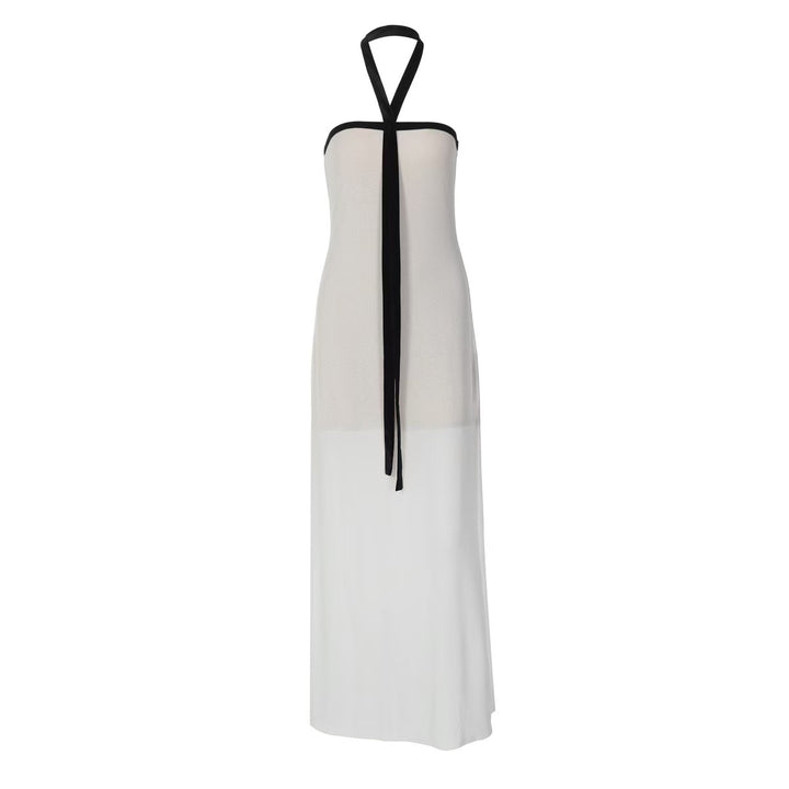 Damen Elegantes Maxikleid mit schulterfreiem Design und tailliertem Schnitt Drune