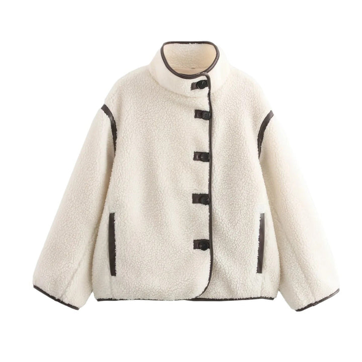 Damen Kuschelige Fleecejacke mit hohem Kragen und praktischen Taschen Drune