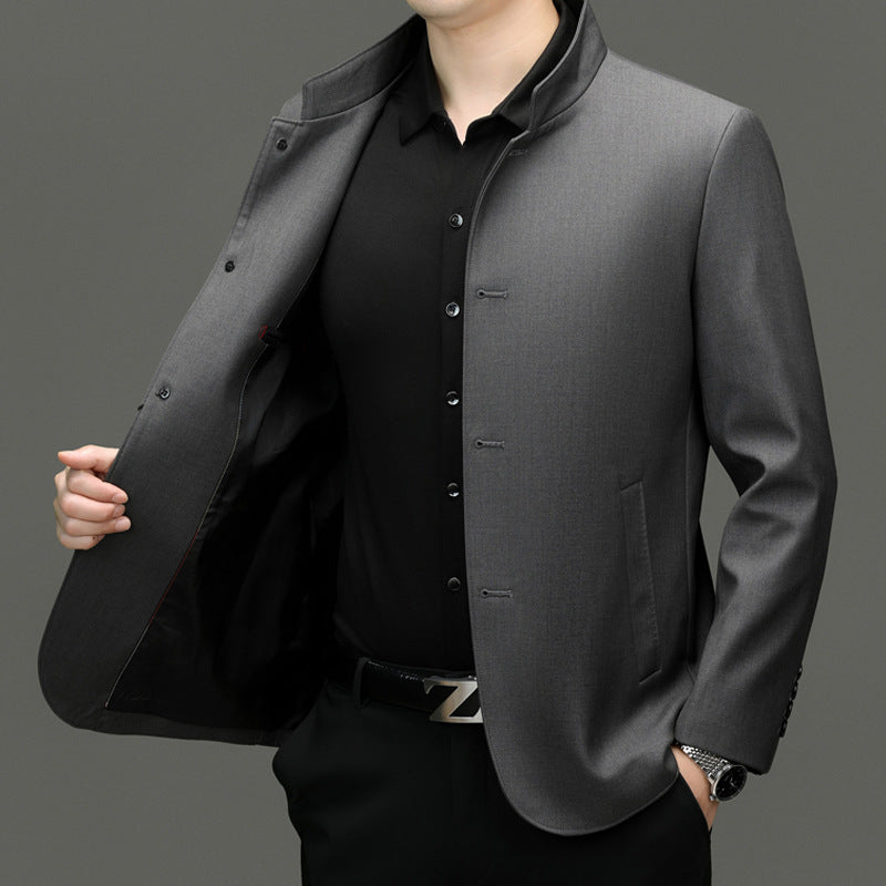 Herren modische Übergangsjacke mit hohem Kragen und elastischen Bündchen Drune