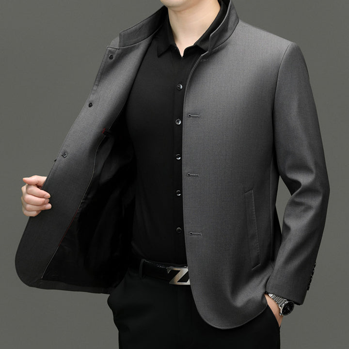 Herren modische Übergangsjacke mit hohem Kragen und elastischen Bündchen Drune