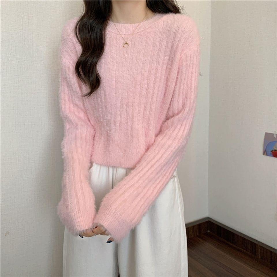 Damen kuscheliger Strickpullover mit weichem Material Drune