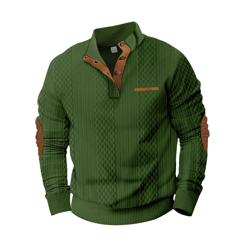 Herren Strickpullover mit modernem Kragen und strukturierter Oberfläche Drune