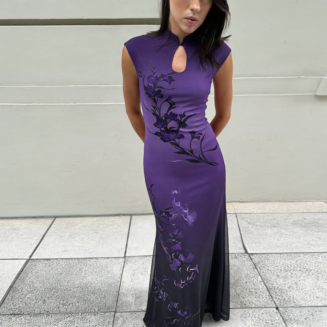 Damen Maxikleid mit elegantem, floralem Design Drune