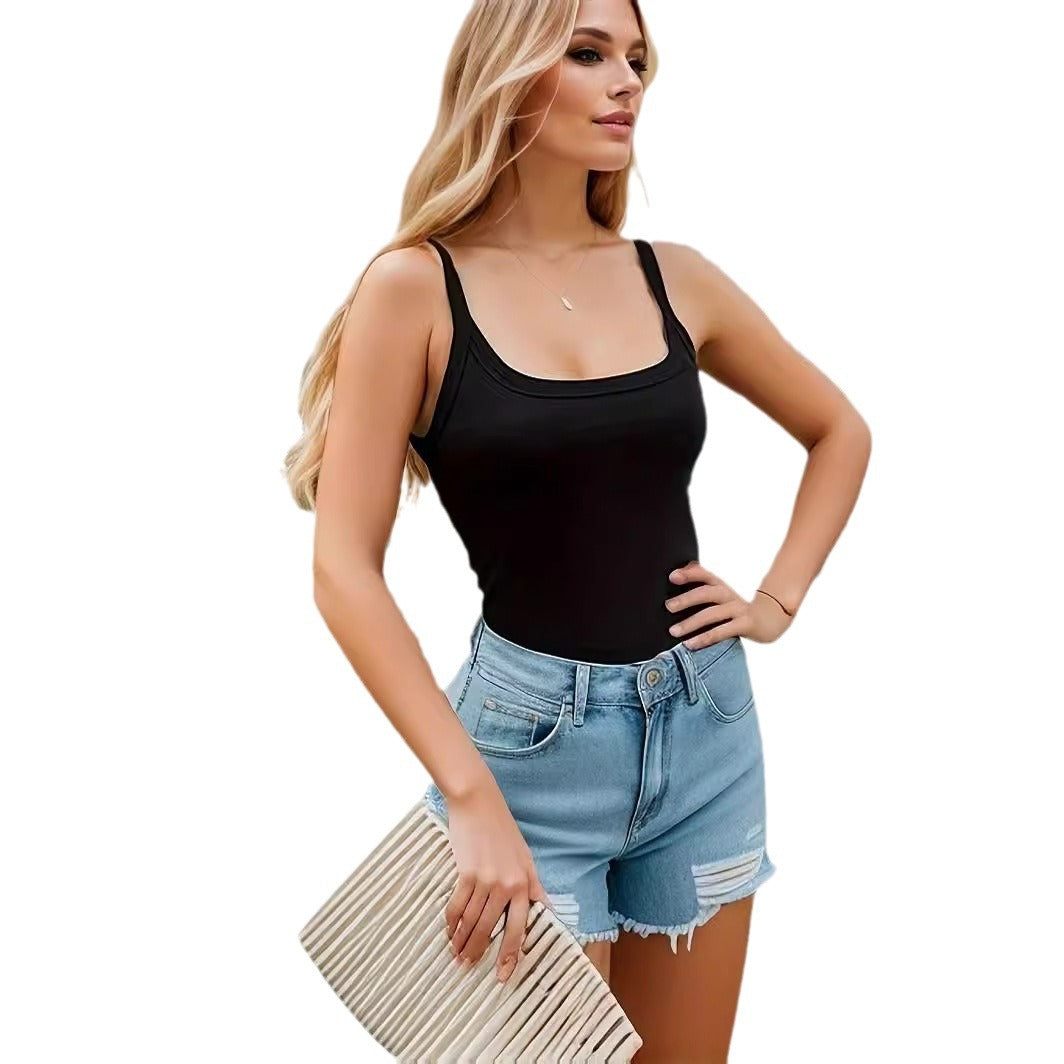 Damen körperbetontes Trägershirt mit innovativem Schnitt und komfortabler Passform Drune