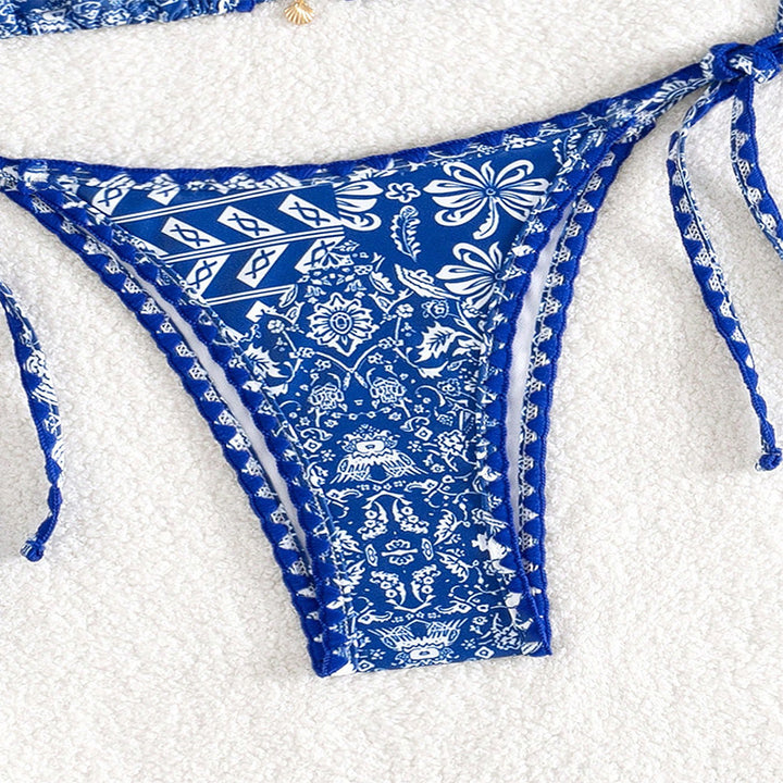 Damen Triangel-Bikini-Set mit eleganter Spitze Drune