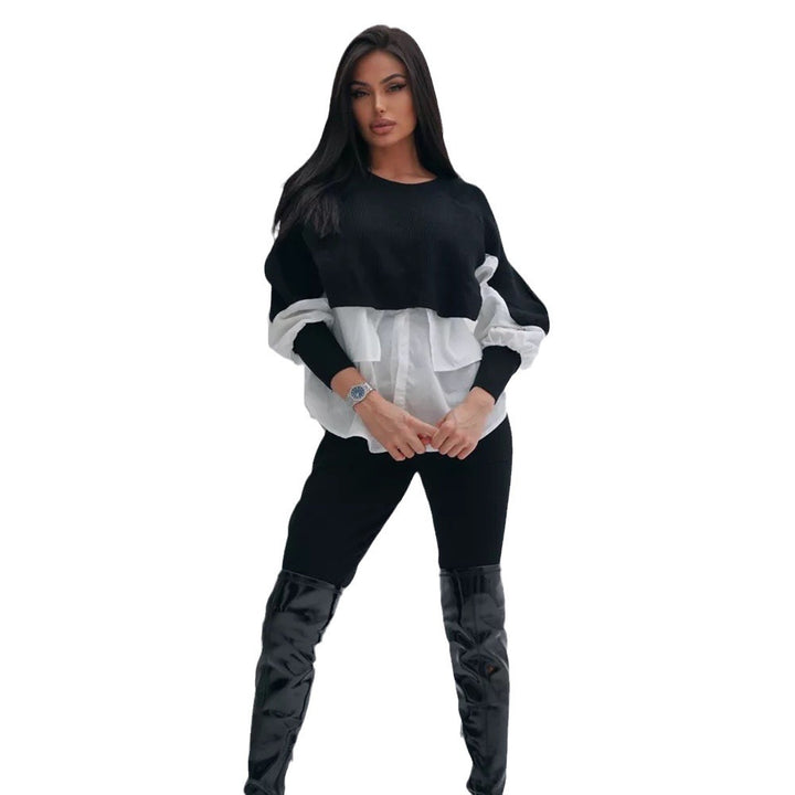 Damen modischer kombinierbarer Pullover Drune