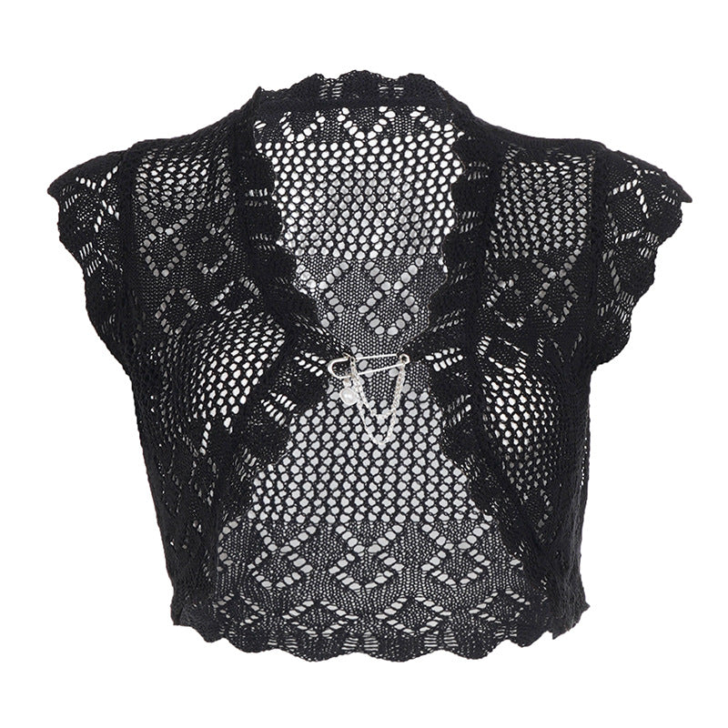 Damen Strickoberteil mit filigranem Lochdesign Drune
