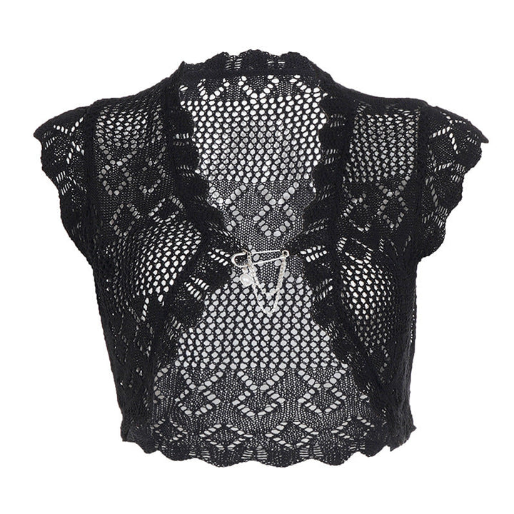 Damen Strickoberteil mit filigranem Lochdesign Drune
