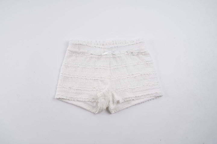Damen trendige Shorts mit Rüschendesign und elastischem Bund Drune