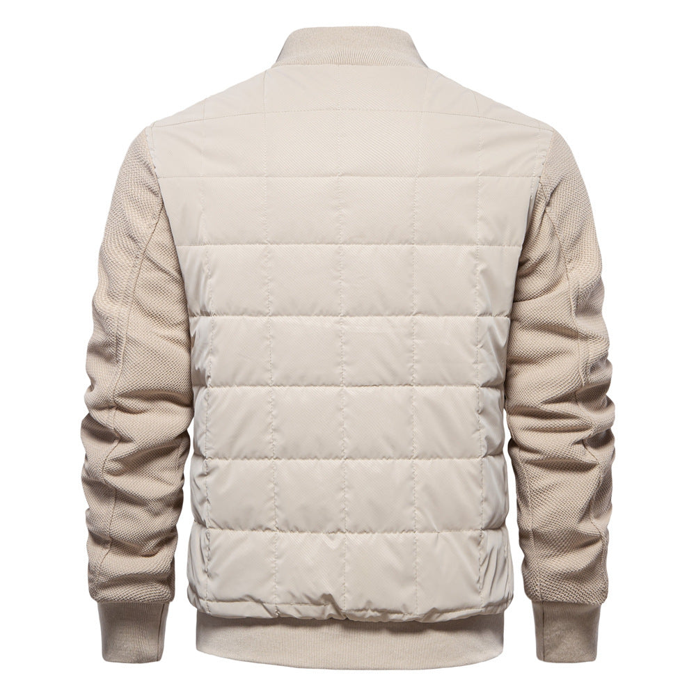 Drune | Herren Winter Steppjacke Mit Gerippten Bündchen Und Reißverschlussverschluss